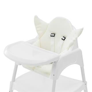 Wellgro Angel Melek Kanatlı Çalışma Masalı Beyaz Mama Sandalyesi -Ekru Pedli