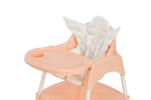 Wellgro Angel Melek Kanatlı Çalışma Masalı Somon Mama Sandalyesi -Çift Pedli