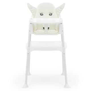 Wellgro Angel Melek Kanatlı Çalışma Masalı Beyaz Mama Sandalyesi -Ekru Pedli