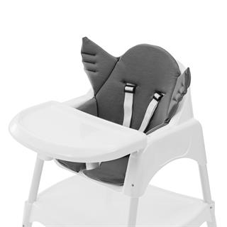 Wellgro Angel Melek Kanatlı Çalışma Masalı Beyaz Mama Sandalyesi -Gri Pedli