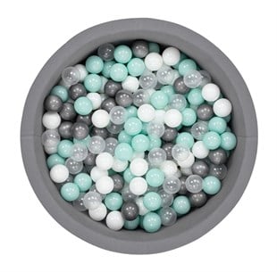 Wellgro Bubble Pops Gri Top Havuzu  - Gri/Beyaz/Seffaf/Mint Top 