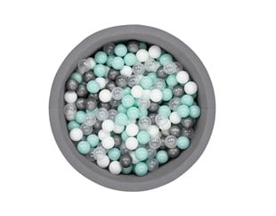 Wellgro Bubble Pops Gri Top Havuzu  - Gri/Beyaz/Seffaf/Mint Top 