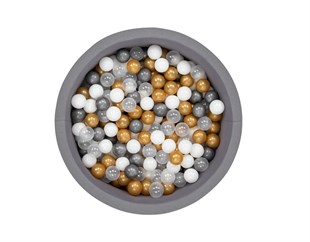 Wellgro Bubble Pops Gri Top Havuzu  - Gri/Beyaz/Seffaf/Gold Top 