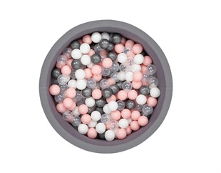 Wellgro Bubble Pops Gri Top Havuzu  - Gri/Beyaz/Seffaf/Pembe Top 