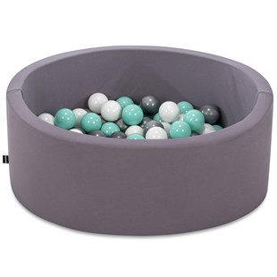 Wellgro Bubble Pops Gray Ball Pool-Grey/White/Mint