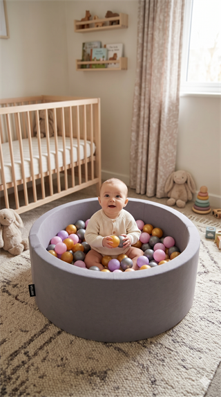 Wellgro Bubble Pops Gri Top Havuzu-Gri/Gold/Lila