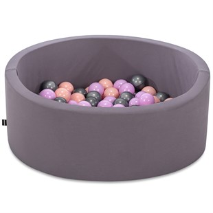 Wellgro Bubble Pops Gray Ball Pool-Grey/Pink/Lilac
