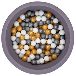 Wellgro Bubble Pops Gray Ball Pool-Grey/White/Gold