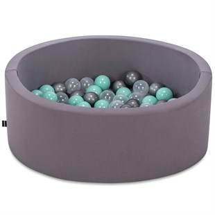 Wellgro Bubble Pops Gray Ball Pool-Grey/Transparent/Mint
