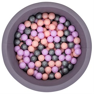 Wellgro Bubble Pops Gray Ball Pool-Grey/Pink/Lilac
