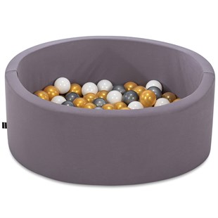 Wellgro Bubble Pops Gray Ball Pool-Grey/White/Gold