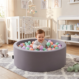 Wellgro Bubble Pops Gri Top Havuzu-Mint/Pembe/Lila