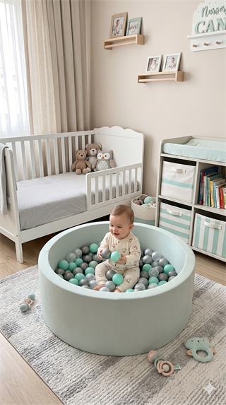 Wellgro Bubble Pops Mint Top Havuzu-Mint/Şeffaf/Gri