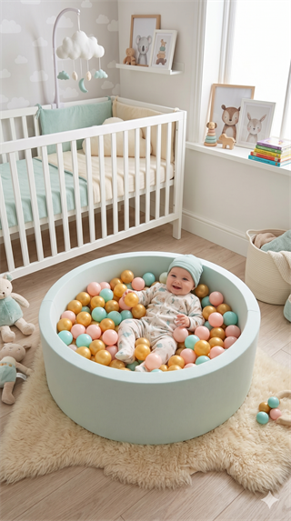 Wellgro Bubble Pops Mint Top Havuzu-Mint/Pembe/Gold