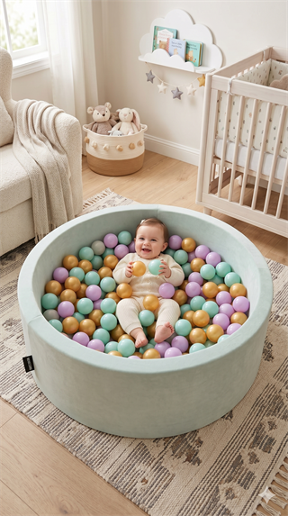 Wellgro Bubble Pops Mint Ball Pool-Mint/Lilac/Gold