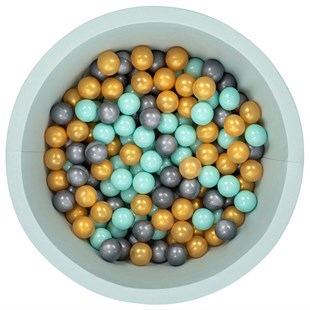Wellgro Bubble Pops Mint Ball Pool-Mint/Gold/Gray