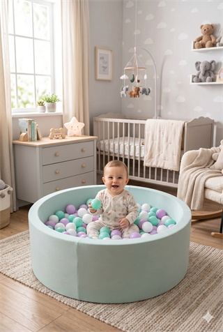 Wellgro Bubble Pops Mint Top Havuzu-Mint/Lila/Beyaz