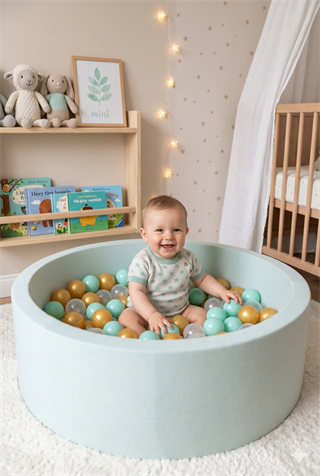 Wellgro Bubble Pops Mint Top Havuzu-Mint/Şeffaf/Gold