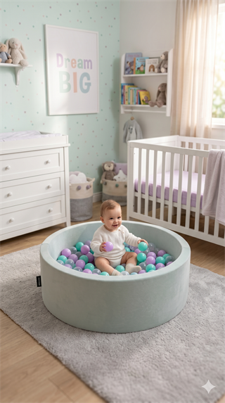 Wellgro Bubble Pops Mint Top Havuzu-Mint/Lila/Şeffaf