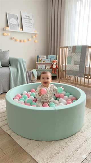 Wellgro Bubble Pops Mint Top Havuzu-Mint/Pembe/Beyaz
