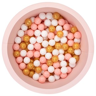 Wellgro Bubble Pops Pink Ball Pool-Pink/Gold/White