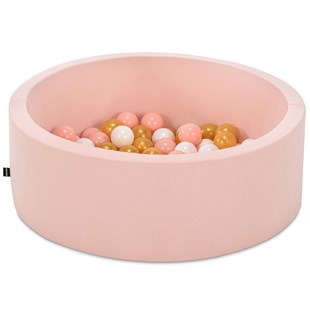 Wellgro Bubble Pops Pink Ball Pool-Pink/Gold/White