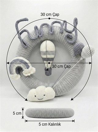Wellgro Cuddly Amigurumis Balon Çocuk Odası Kapı & Duvar Süsü