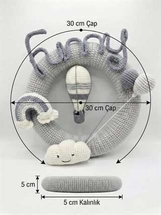 Wellgro Cuddly Amigurumis Balon Çocuk Odası Kapı & Duvar Süsü
