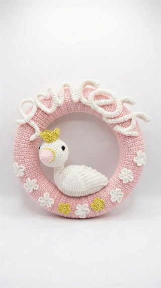 Wellgro Cuddly Amigurumis Kuğu Çocuk Odası Kapı & Duvar Süsü