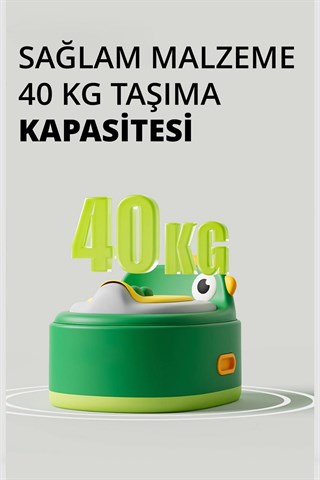Wellgro Dino 2si 1 Arada Bebek Lazımlık ve Tuvalet Adaptörü - Yeşil