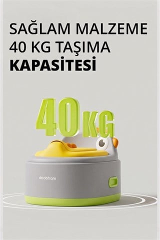 Wellgro Dino 2si 1 Arada Bebek Lazımlık ve Tuvalet Adaptörü - Gri