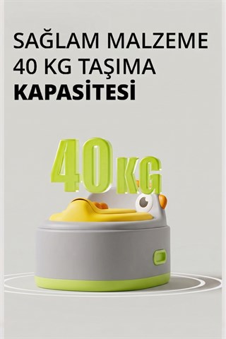 Wellgro Dino 2si 1 Arada Bebek Lazımlık ve Tuvalet Adaptörü - Gri