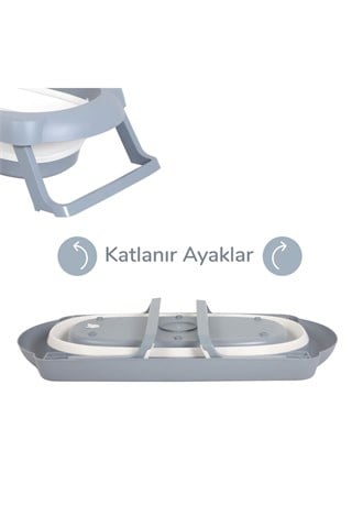Wellgro Fileli Katlanır Banyo Seti, 3 Parça Bebek Banyo Küveti