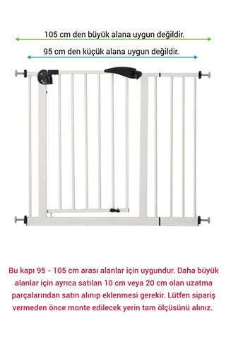 Wellgro Güvenlik Kapısı 96-105 cm Arası Kullanım İmkanı