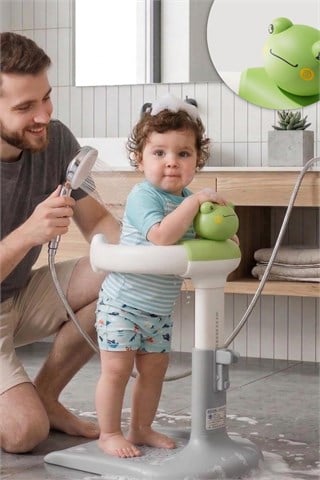 Wellgro HoldMe Bebek Banyo Duş Standı Yeşil Kurbağa