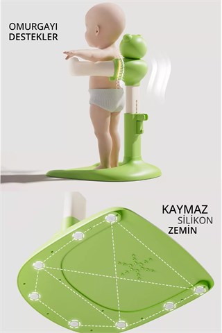 Wellgro HoldMe Bebek Banyo Duş Standı Yeşil Kurbağa