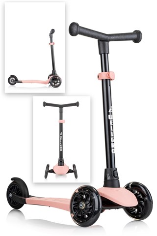 Wellgro Işıklı Scooter, Ayarlanabilir yükseklik, Ön Tekerleri Işıklı, Pembe