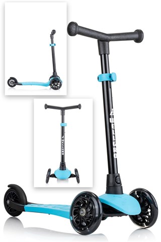 Wellgro Işıklı Scooter, Ayarlanabilir yükseklik, Ön Tekerleri Işıklı, Mavi