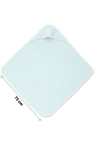 Wellgro Kapüşonlu Müslin Bebek Havlusu, Mint