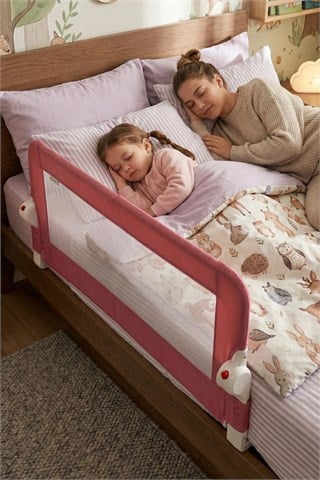 Wellgro Littles 110*48 cm Pembe Yatak Bariyeri, Çocuk Yatak Korkuluğu