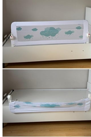 Wellgro Littles 150*48 cm Yeşil Yatak Bariyeri, Çocuk Yatak Korkuluğu