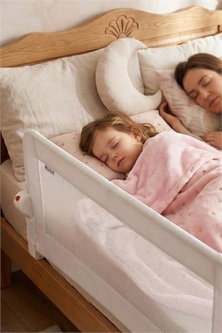 Wellgro Littles 83*48 cm Beyaz Yatak Bariyeri, Çocuk Yatak Korkuluğu