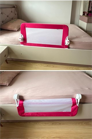 Wellgro Littles 83*48 cm Pembe Yatak Bariyeri, Çocuk Yatak Korkuluğu