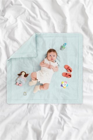 Wellgro Müslin Bebek Battaniyesi Mint