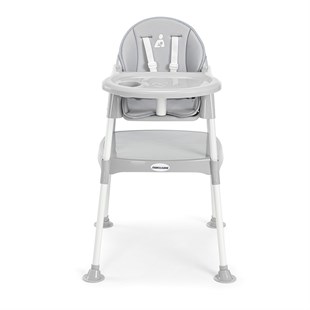 Wellgro Pretty 3in1 Çalışma Masalı Mama Sandalyesi, Gri