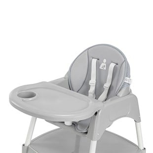 Wellgro Pretty 3in1 Çalışma Masalı Mama Sandalyesi, Gri