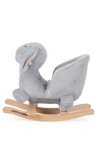 Wellgro Sallanan Oyuncak At, Sallanan Ahşap Tavşan Gri