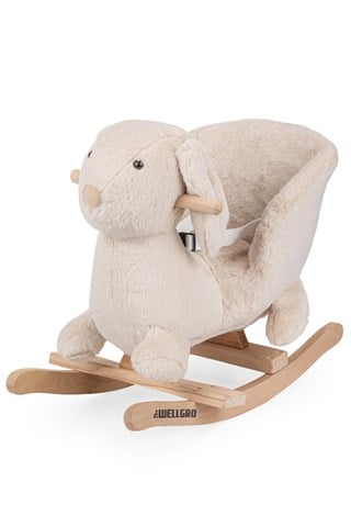 Wellgro Sallanan Oyuncak At, Sallanan Ahşap Tavşan Bej