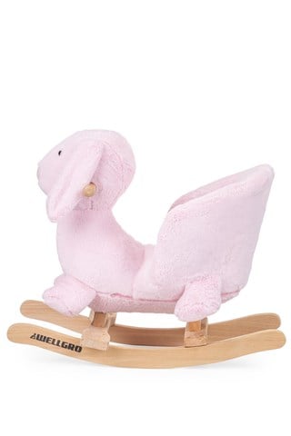 Wellgro Sallanan Oyuncak At, Sallanan Ahşap Tavşan Pembe