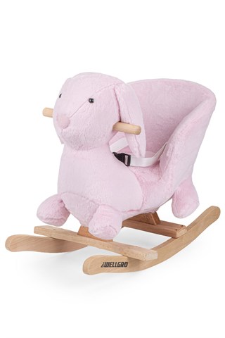 Wellgro Sallanan Oyuncak At, Sallanan Ahşap Tavşan Pembe